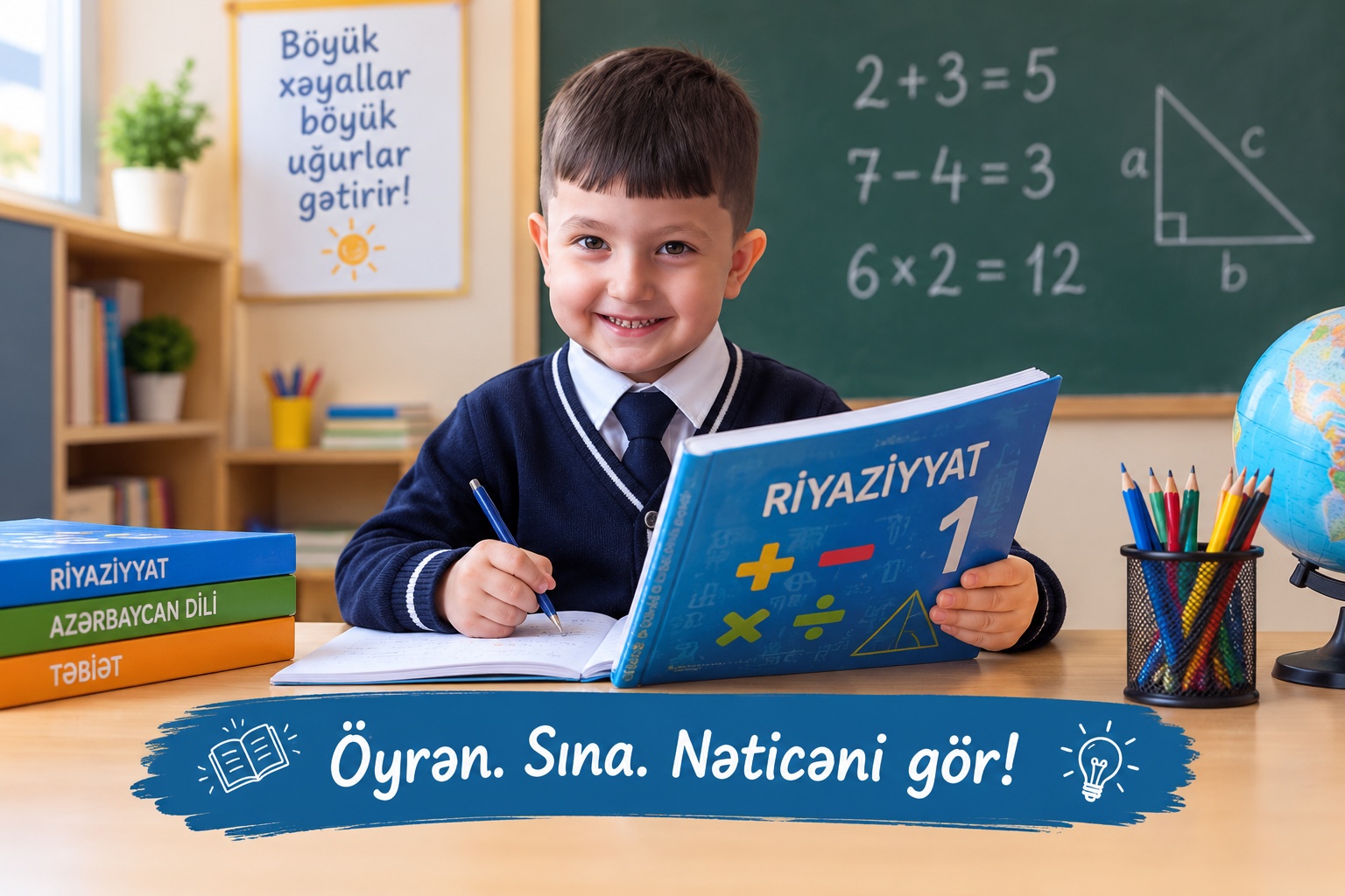Dərs oxuyan şagird